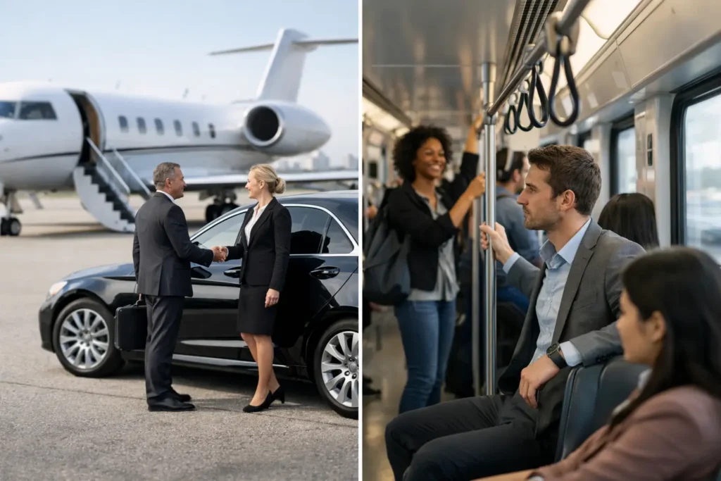 Business Transport vs Public Transit: What Fits?