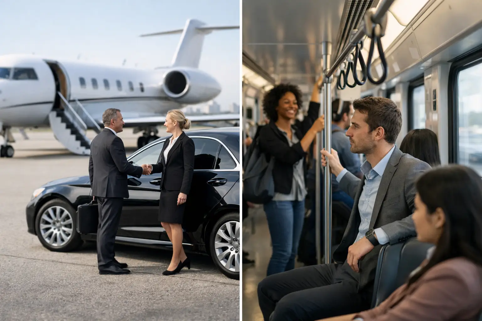 Business Transport vs Public Transit: What Fits?